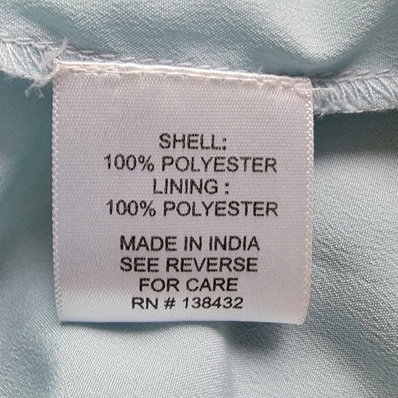 ModCloth Blue Yellow Floral Chiffon Lined High-Low Dress Large - Picture 7 of 10